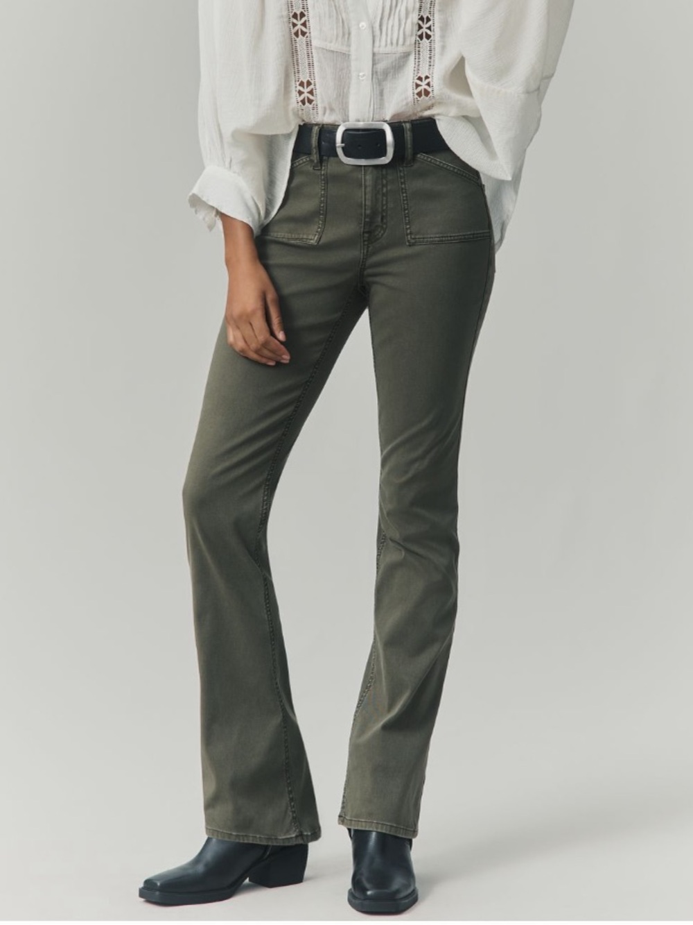 Sanctuary Brook Bootcut Pants - Kalamata